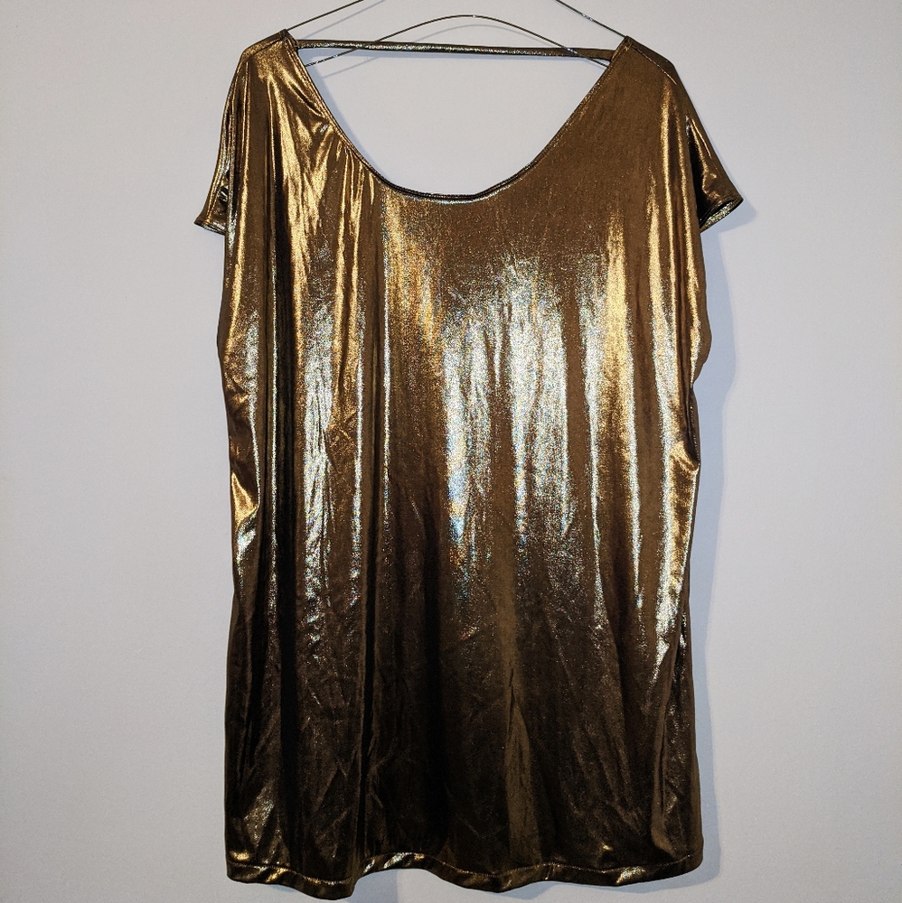 American Apparel gold dress